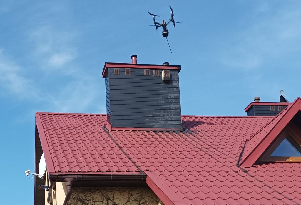 Kontrola z wykorzystaniem drona domowych palenisk